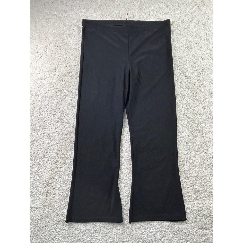 PBX Pro Pants Womens Large Black Flare Leg Yoga Athletic Gym Made USA Polyester